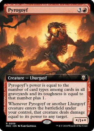Pyrogoyf (Extended Art) (Ripple Foil) [Commander: Modern Horizons 3] Foil