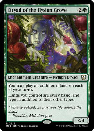 Dryad of the Ilysian Grove (Ripple Foil) [Commander: Modern Horizons 3] Foil