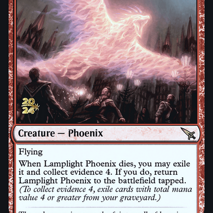 Lamplight Phoenix [Murders at Karlov Manor Promos] Prerelease Foil