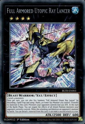 Full Armored Utopic Ray Lancer [BLTR-EN003] Secret Rare 1st Edition