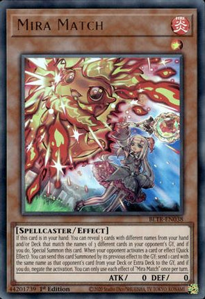 Mira Match (Ultra Rare) [BLTR-EN038] 1st Edition