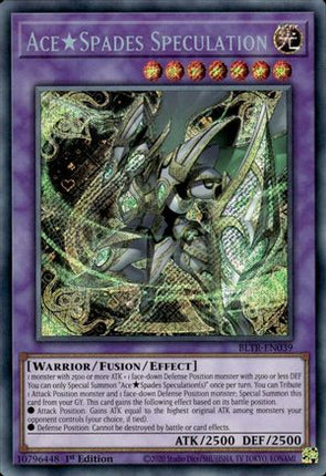Ace Spades Speculation (Secret Rare) [BLTR-EN039] 1st Edition