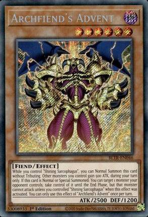 Archfiend's Advent (Secret Rare) [BLTR-EN046] 1st Edition