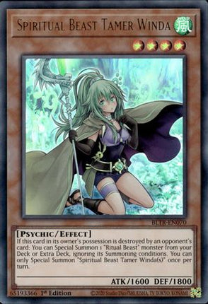 Spiritual Beast Tamer Winda (Ultra Rare) [BLTR-EN070] 1st Edition