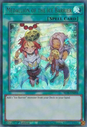 Medallion of the Ice Barrier (Alternate Art) (Ultra Rare) [BLTR-EN098] 1st Edition
