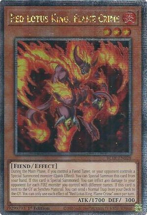 Red Lotus King, Flame Crime (Quarter Century Secret Rare)  [BLTR-EN028] 1st Edition