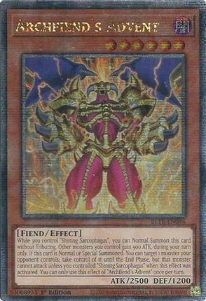 Archfiend's Advent  [BLTR-EN046] Quarter Century Secret Rare 1st Edition
