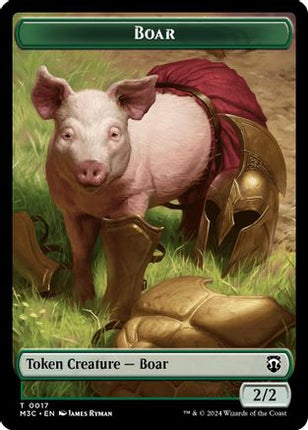 Boar (Ripple Foil) // Forest Dryad Double-Sided Token [Commander: Modern Horizons 3] Foil