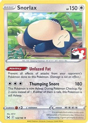Snorlax - 143/196 (143) [Prize Pack Series Cards] Holofoil