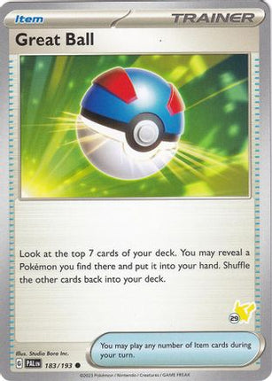 Great Ball Pikachu 183- Battle Academy 2024