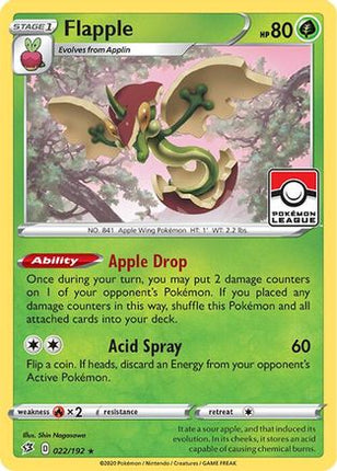 Flapple - 022/192 (League Promo) [League & Championship Cards] Reverse Holofoil