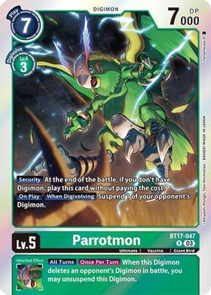 Parrotmon [BT17-047] [Secret Crisis] Foil