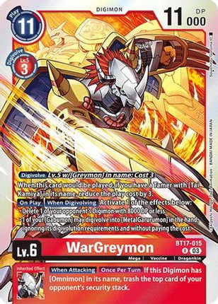 WarGreymon [BT17-015] [Secret Crisis] Foil