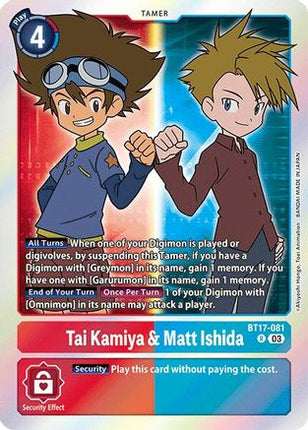 Tai Kamiya & Matt Ishida [BT17-081] [Secret Crisis] Foil