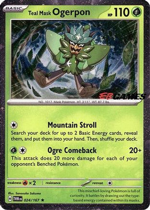 Teal Mask Ogerpon (Cosmos Holo) (EB Games Exclusive) - 24/null [Miscellaneous Cards & Products] Holofoil
