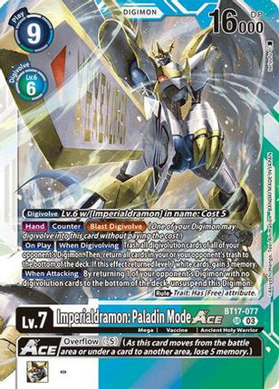 Imperialdramon: Paladin Mode ACE [BT17-077] [Secret Crisis] Foil