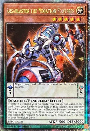 Disablaster the Negation Fortress (Quarter Century Secret Rare)  [INFO-EN026] 1st Edition