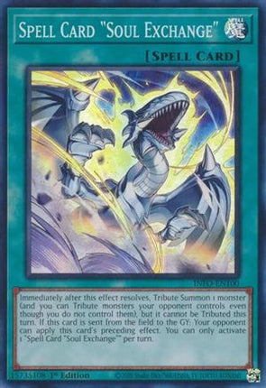 Spell Card "Soul Exchange" (Super Rare) [INFO-EN100] 1st Edition