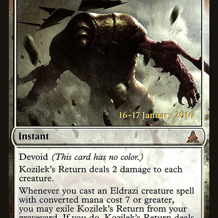 Kozilek's Return (devoid) [Oath of the Gatewatch Promos] Prerelease Foil