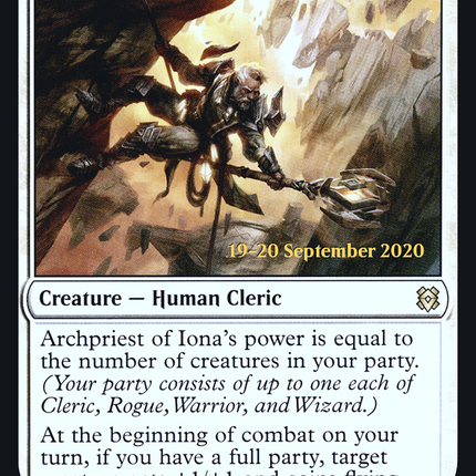 Archpriest of Iona [Zendikar Rising Promos] Prerelease Foil