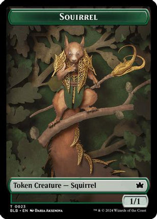 Squirrel // Darkstar Augur Double-Sided Token [Bloomburrow] Foil