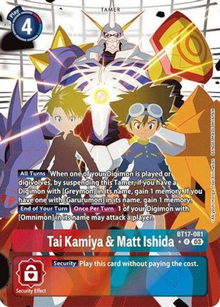 Tai Kamiya & Matt Ishida (Alternate Art) [BT17-081] [Secret Crisis] Foil
