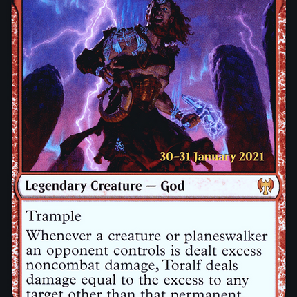 Toralf, God of Fury // Toralf's Hammer [Kaldheim Promos] Prerelease Foil