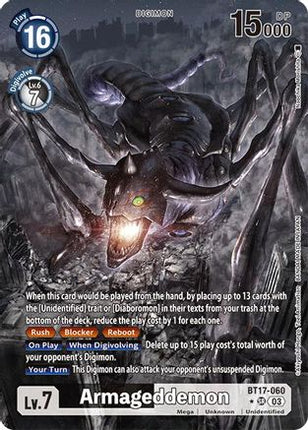 Armageddemon (Alternate Art) [BT17-060] [Secret Crisis] Foil