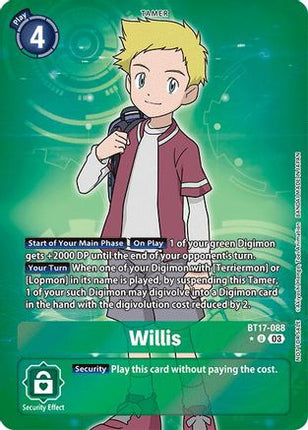 Willis (Box Promotion Pack: Secret Crisis) [BT17-088] [Secret Crisis] Foil
