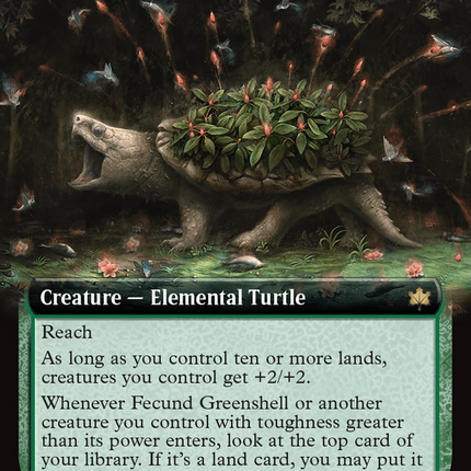 Fecund Greenshell (Extended Art) [Bloomburrow] Foil