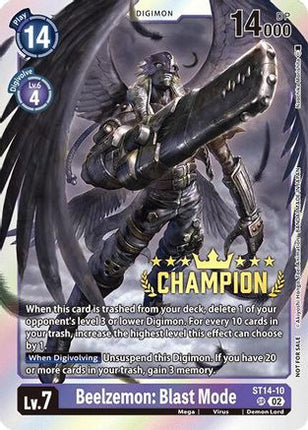 Beelzemon: Blast Mode (Digimon 3-On-3 Champion) [ST14-10] [Starter Deck 14: Beelzemon Advanced Deck Set] Foil