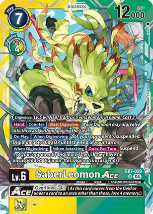 SaberLeomon ACE [EX7-029] [Digimon LIBERATOR] Foil