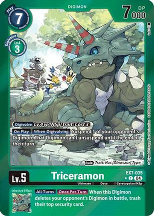 Triceramon (Foil) [EX7-035] [Digimon LIBERATOR] Foil