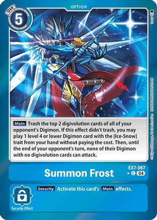 Summon Frost (Foil) [EX7-067] [Digimon LIBERATOR] Foil