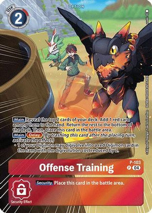 Offense Training (Starter Deck 18 Exclusive) [P-103] [Digimon Promotion Cards] Foil
