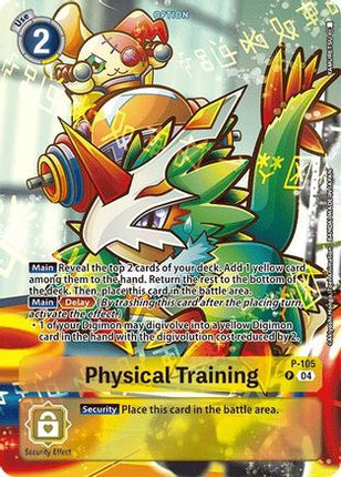 Physical Training (Starter Deck 18 Exclusive) [P-105] [Digimon Promotion Cards] Foil