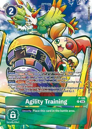 Agility Training (Starter Deck 19 Exclusive) [P-106] [Digimon Promotion Cards] Foil