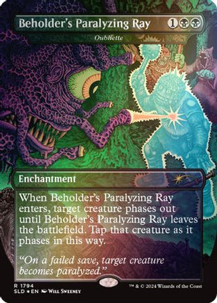 Beholder's Paralyzing Ray - Oubliette (Rainbow Foil) [Secret Lair Drop Series] Foil