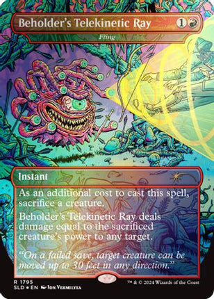 Beholder's Telekinetic Ray - Fling (Rainbow Foil) [Secret Lair Drop Series] Foil