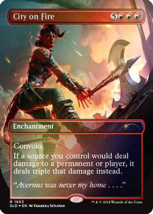 City on Fire (Rainbow Foil) [Secret Lair Drop Series] Foil