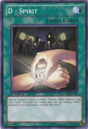 D - Spirit (Common / Short Print) [LCGX-EN142] Legendary Collection 2 Unlimited
