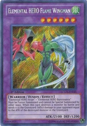 Elemental HERO Flame Wingman (Secret Rare) [LCGX-EN045] Legendary Collection 2 1st Edition