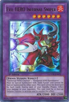 Evil HERO Infernal Sniper (Ultra Rare) [LCGX-EN071] Legendary Collection 2 1st Edition