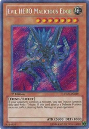 Evil HERO Malicious Edge (Secret Rare) [LCGX-EN029] Legendary Collection 2 1st Edition