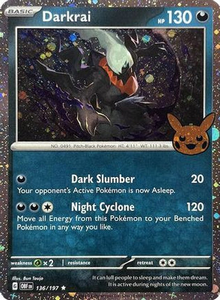 Darkrai (Cosmos Holo) 136- Trick or Trade BOOster Bundle 2024 Holofoil