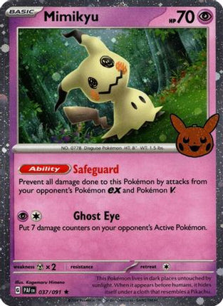 Mimikyu - 037/091 (Cosmos Holo) (37) [Trick or Trade BOOster Bundle 2024] Holofoil