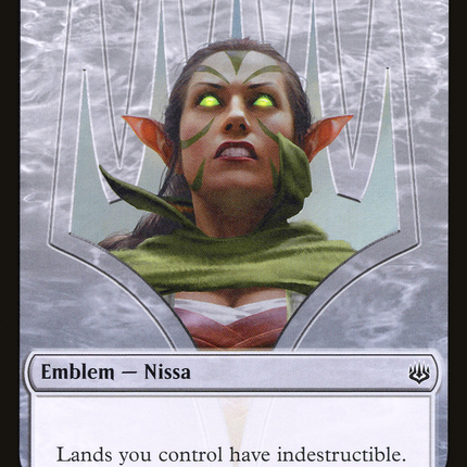 Nissa, Who Shakes the World Emblem [War of the Spark Tokens]