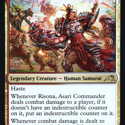 Risona, Asari Commander [Kamigawa: Neon Dynasty Promos] Prerelease Foil