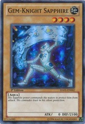 Gem-Knight Sapphire (Super Rare) [HA05-EN002] 1st Edition