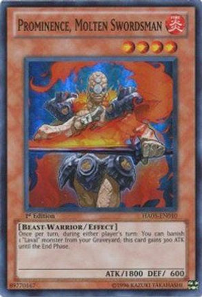 Prominence, Molten Swordsman (Super Rare) [HA05-EN010] Unlimited